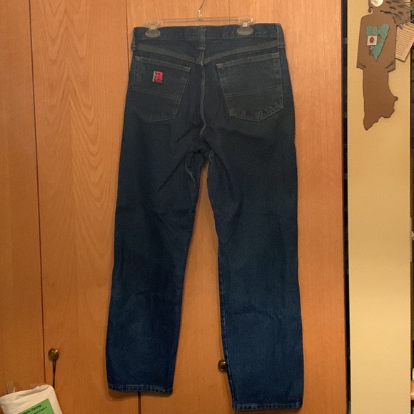 Wrangler Riggs MEN like new 33 x 31 heavy duty work wear denim blue jeans EUC - Picture 6 of 14